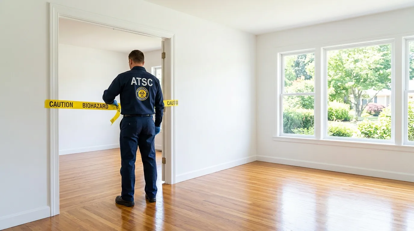 Certified biohazard cleanup crew performing Crime Scene Cleanup in Times Square